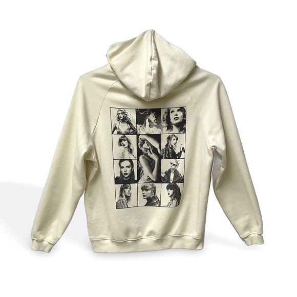 Taylor Swift Tops - Taylor Swift The Eras Tour Cream Hoodie 2XL Official Merch Oversized Sweatshirt